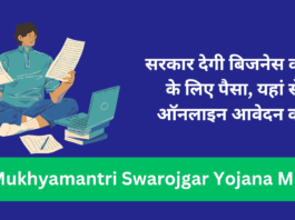 Mukhyamantri Swarojgar Yojana MP